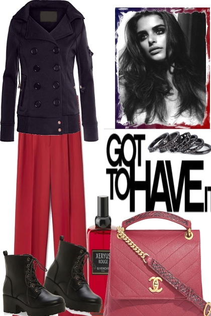 GOT TO HAVE RED & BLACK- Combinazione di moda