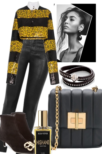 BLACK AND GOLD..- Fashion set