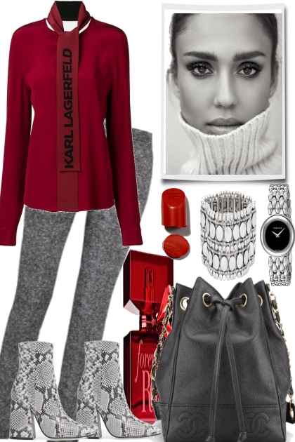 RED & GREYS- Fashion set