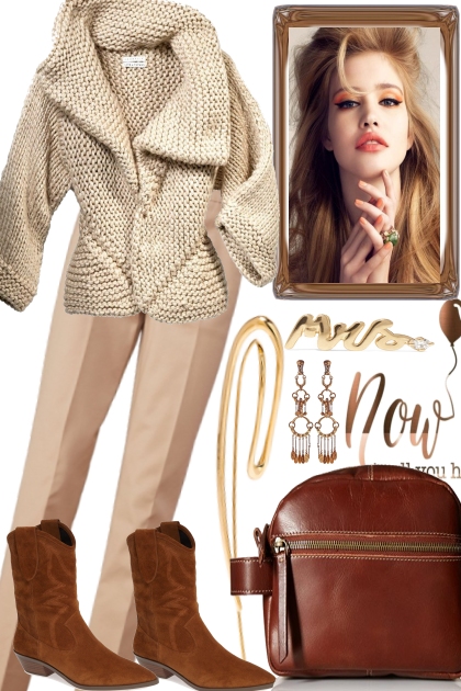 BEIGE AND BROWNIES- Fashion set
