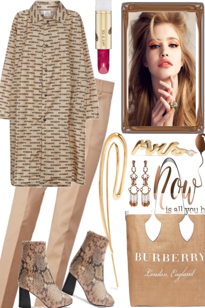 RED LIPS AND MIX THE BEIGE- Fashion set