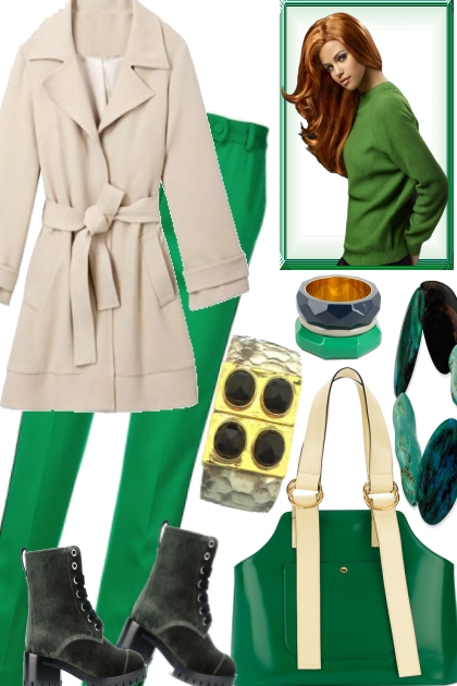 GREEN &amp; OFFWHITE