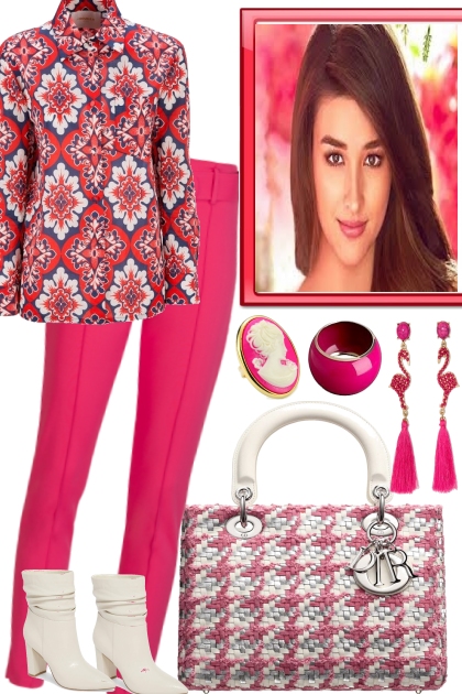 PINK TO BRIGHT UP COLDER DAYS- Fashion set