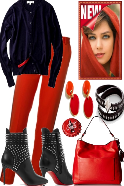 EASY IN RED- Fashion set