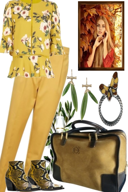 MELLOW YELLOW FALL FLOWERS- Fashion set