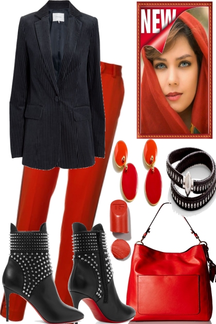 NOT ONLY BLACK, WITH RED- Fashion set