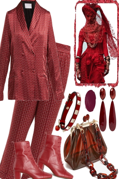 LADY IN RED.- Fashion set