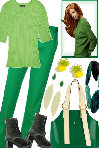 GREEN FOR SUNNY DAYS IN FALL- Fashion set