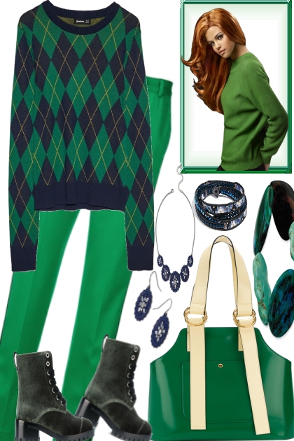 COSY STYLE IN GREEN- Fashion set