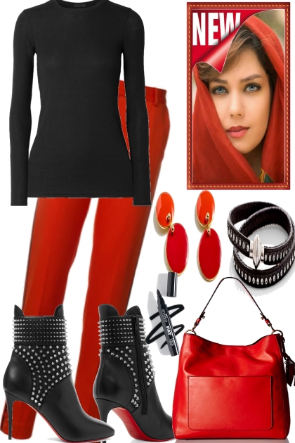 BLACK RED GIRL- Combinaciónde moda