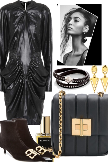 Elegant, black & gold- Modna kombinacija