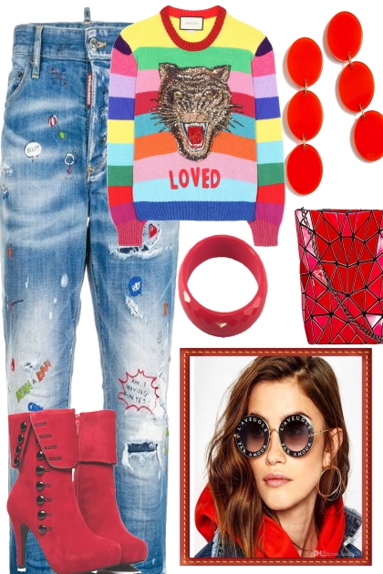 POP UP COLORS WITH RED- combinação de moda