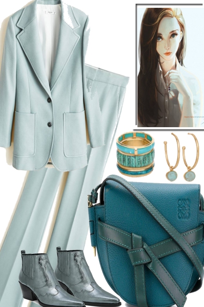 FALL IN AQUA- combinação de moda