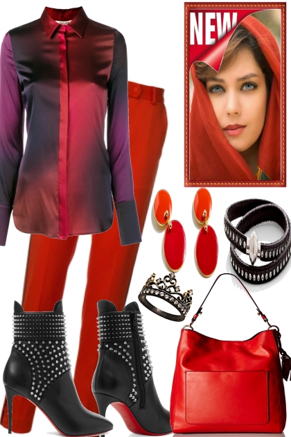 RED GIRL IN THE CITY- Fashion set