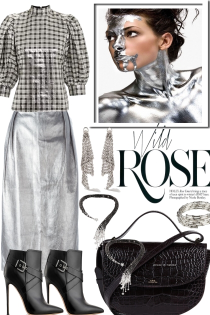 WILD ROSE IN SILVER.- Fashion set