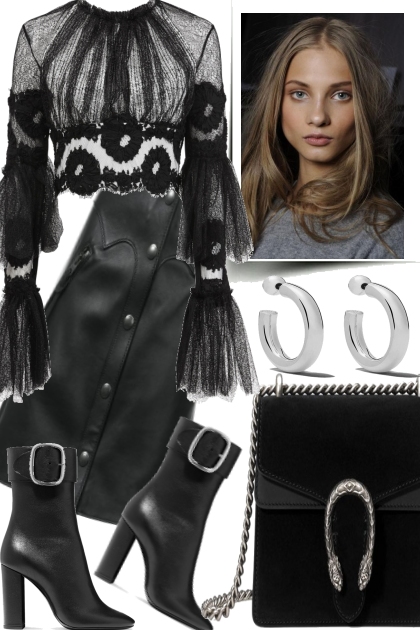 LEATHER, TOUCH OF ROMANCE- Fashion set