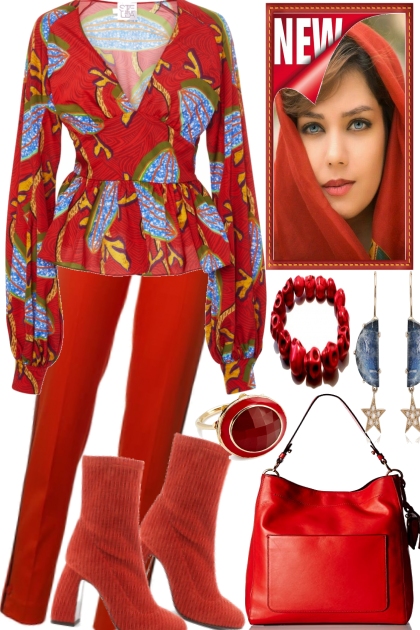 RED FOR WORK.- Fashion set