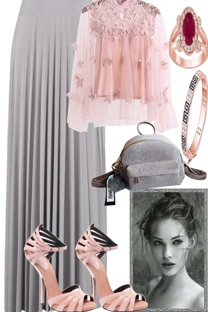 ROSE WITH GREY- Combinazione di moda