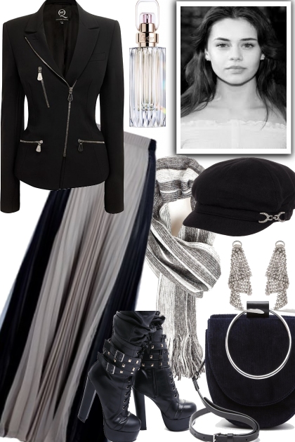 FALL IN THE BLACKS AND GREYS- Fashion set