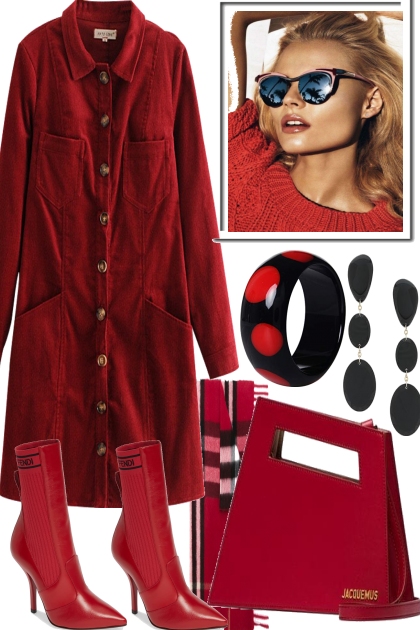 RED, RED, RED- Fashion set
