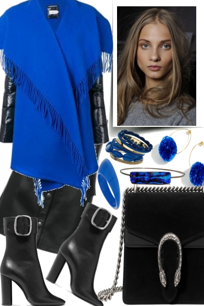 THE BLUES WITH BLACK- combinação de moda