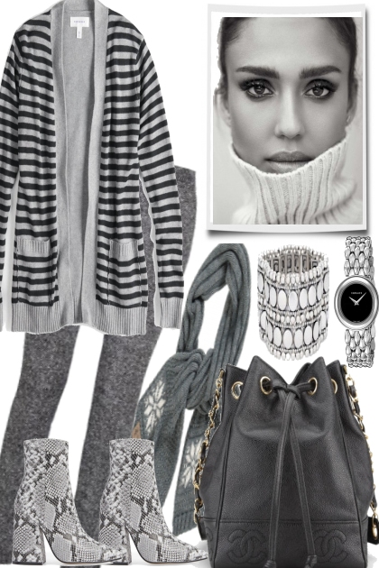 Grey for the grey day- combinação de moda