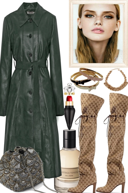 THE DARK GREENS WITH A BIT BEIGE- Modna kombinacija