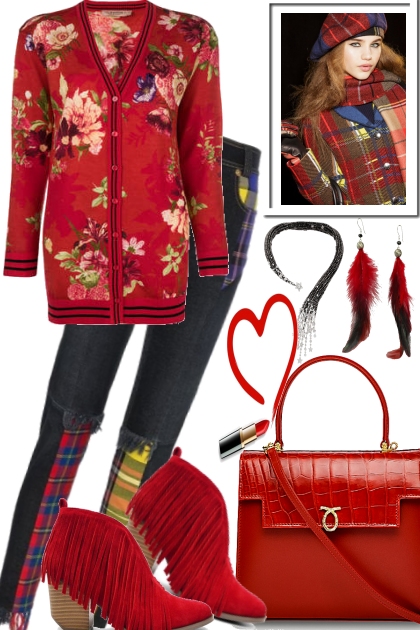 FLOWERS AND PLAIDS- Fashion set