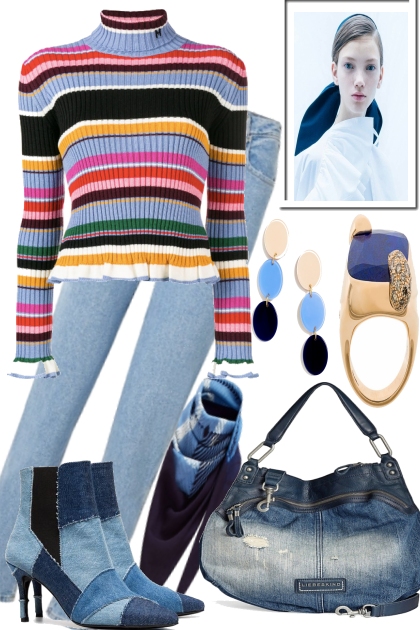 JEANS AND STRIPES..- Combinazione di moda