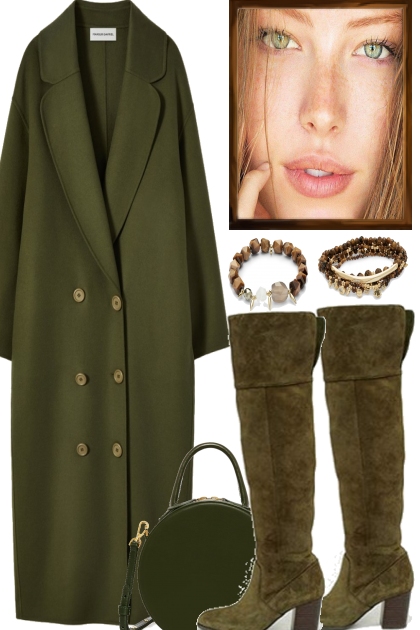 IN THE CITY, DIFFERENT GREENS- Fashion set