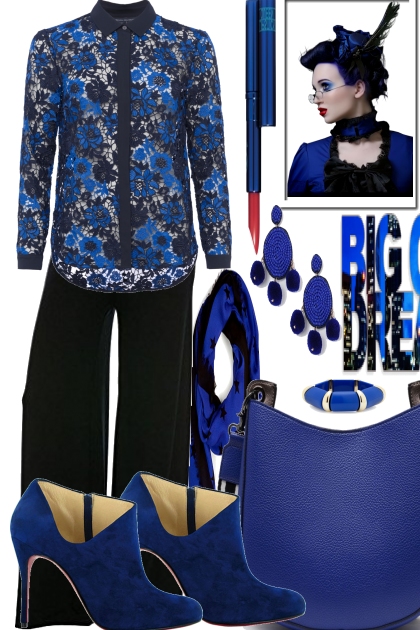 BLUES AND BLACK.- combinação de moda