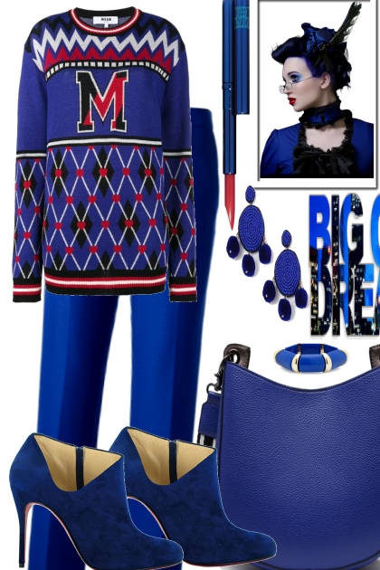 The lips are red, but got the Blues- Fashion set