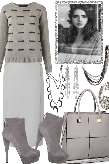 DINNER IN GREY- Fashion set