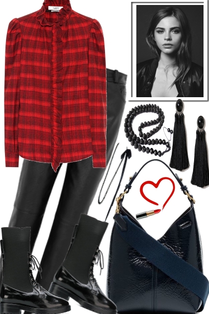 COMFY WITH RED AND BLACK- Fashion set