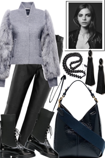 WARM GREY FOR THE BLACK- Combinaciónde moda