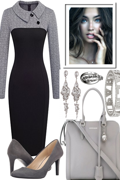 LOOK LOVELY IN GREY- Fashion set