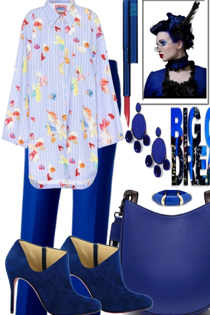 NEED BIT COLOR FOR THE BLUES- Fashion set