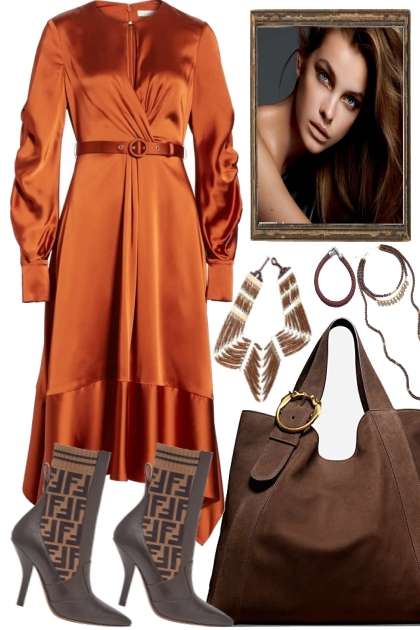 ORANGE IN LOVE WITH BROWNIES- Fashion set