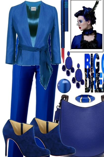 SO GREY, SO SOME BLUES- Fashion set