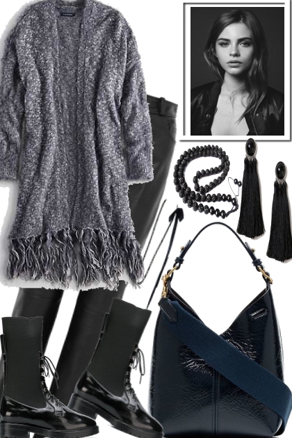 COSY GREY FOR BLACK- combinação de moda