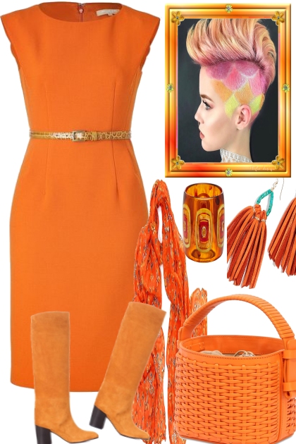 GO IN ORANGE- Modna kombinacija