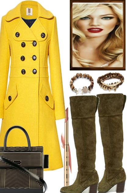 MELLOW YELLOW AND HOT BOOTS- Modna kombinacija