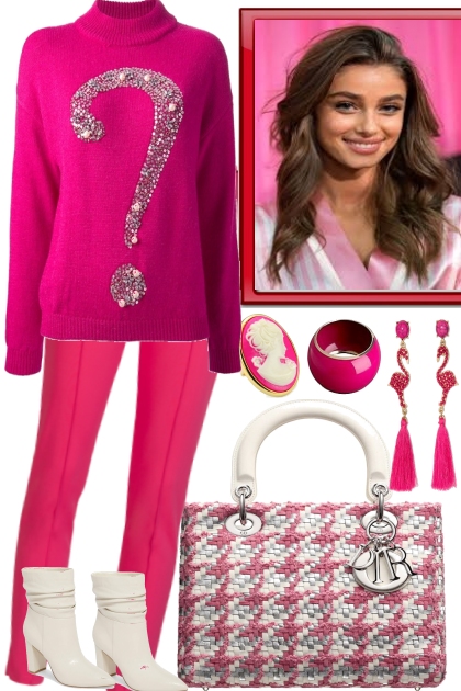 LADY IN PINK, IN THE CITY- Fashion set