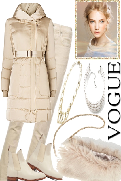 Warm winter coat..- Модное сочетание