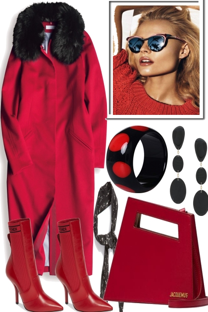 THE RED WITH SOME BLACK- Fashion set