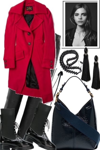 IN THE CITY, GO WITH A RED COAT- Fashion set