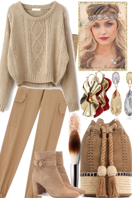 WINTER IN BEIGE- Fashion set