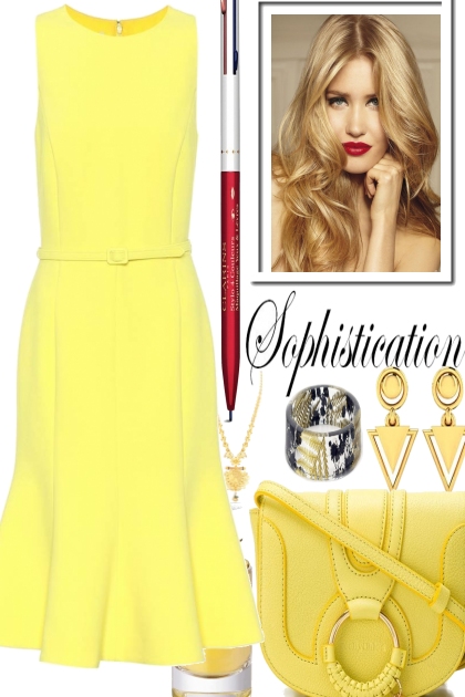 Red Lips and yellow for Spring 2019- Fashion set