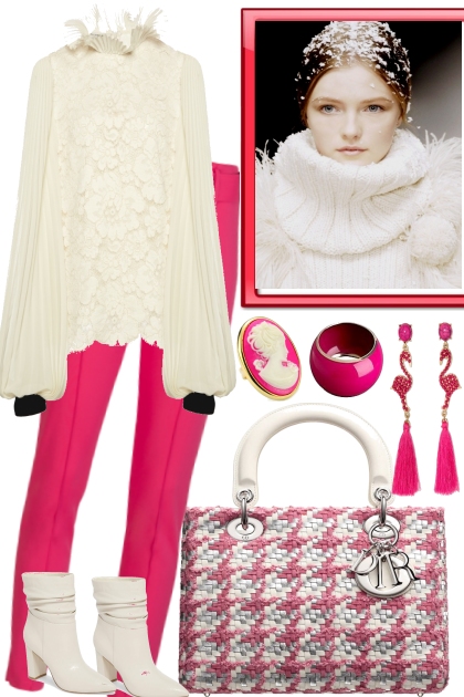 WINTER WITH PINK- Fashion set