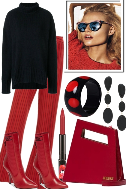 STRIPES IN RED.- Fashion set